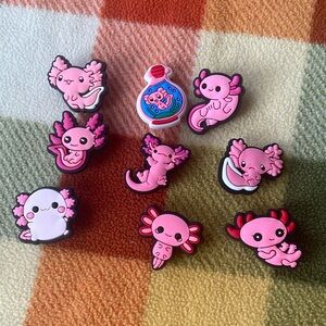 9 Pink‎ Axolotl Shoe Charms